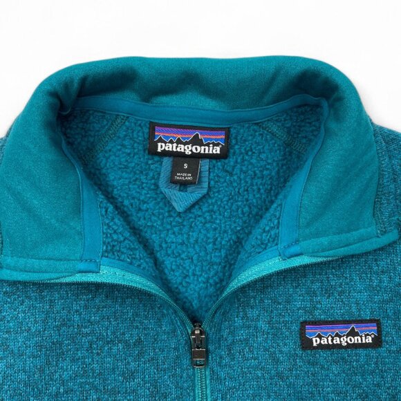 Patagonia Fleece Turquoise Zip Collar Pullover Sweater Jacket Women's Small - Picture 3 of 10